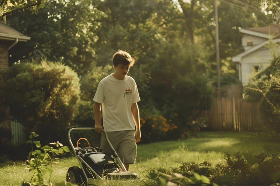 battery charged lawn mowers